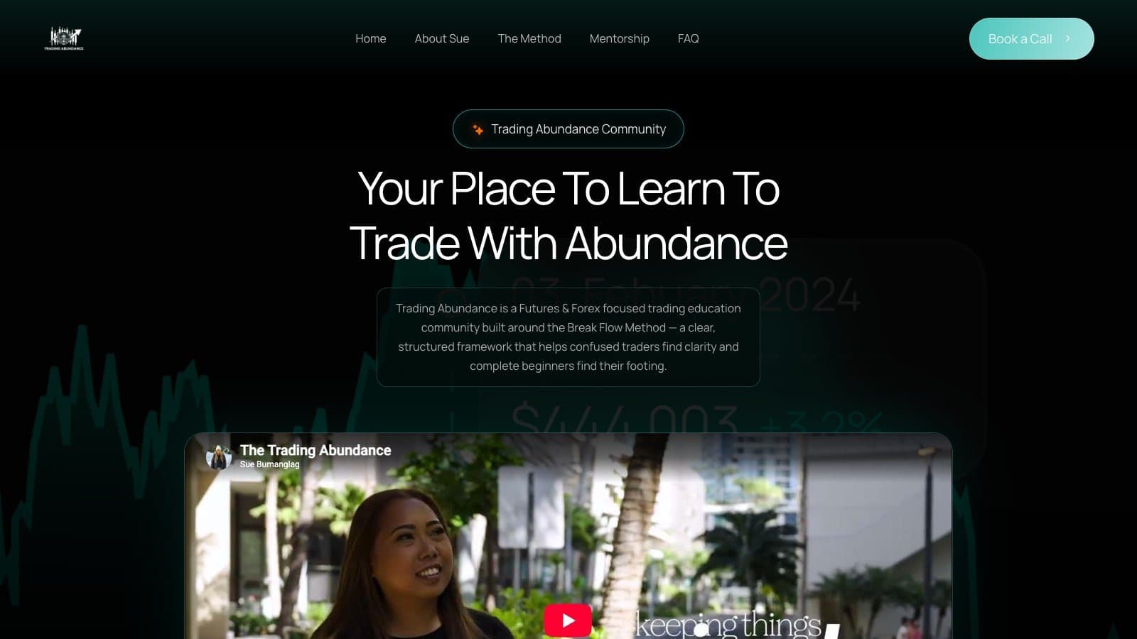 Trading Abundance — live site capture