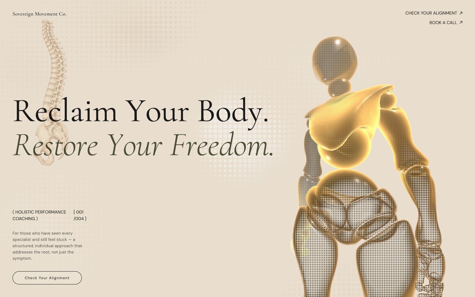 Sovereign Movement website — Reclaim your body. Restore your freedom.